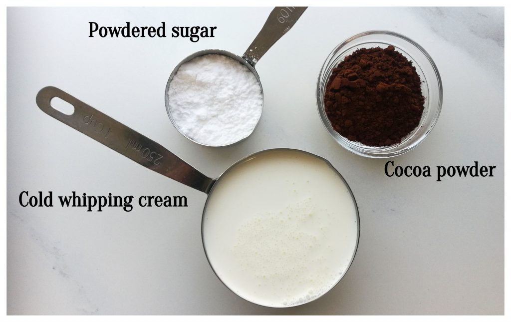 chocolate whipped cream ingredients 