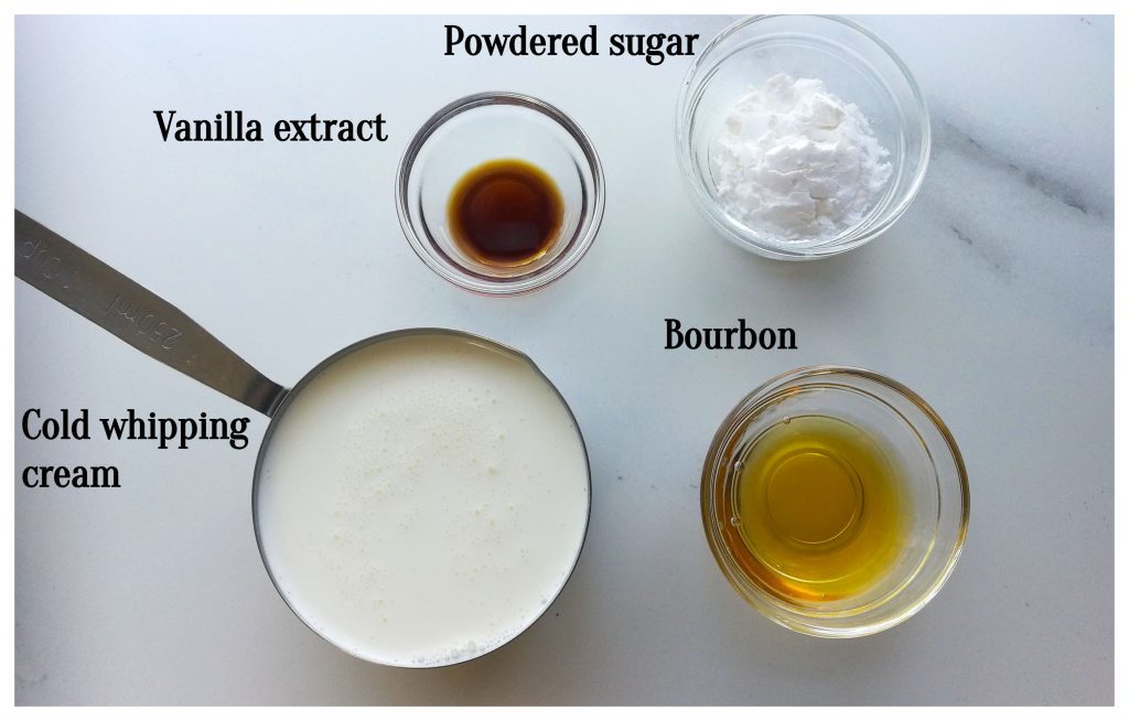 Bourbon Whipped cream ingredients 