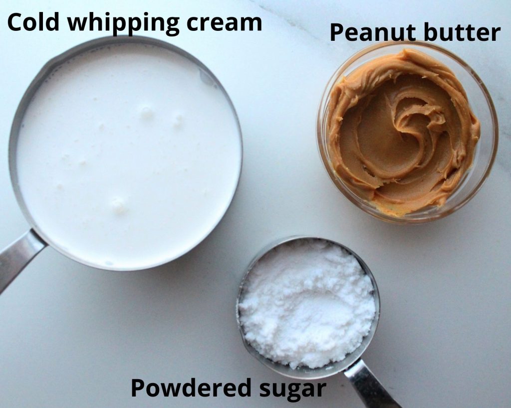 peanut butter whipped cream ingredients