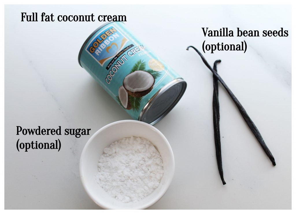 coconut whipped cream ingredients 